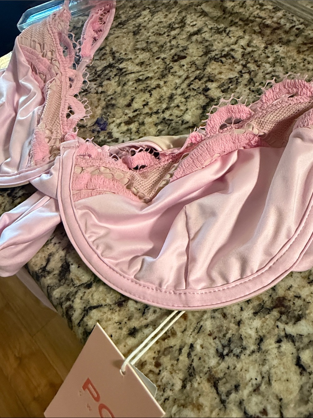 PQ Swim ~Rose - Gia Lace-Underwire Top D Sexy NWT $106